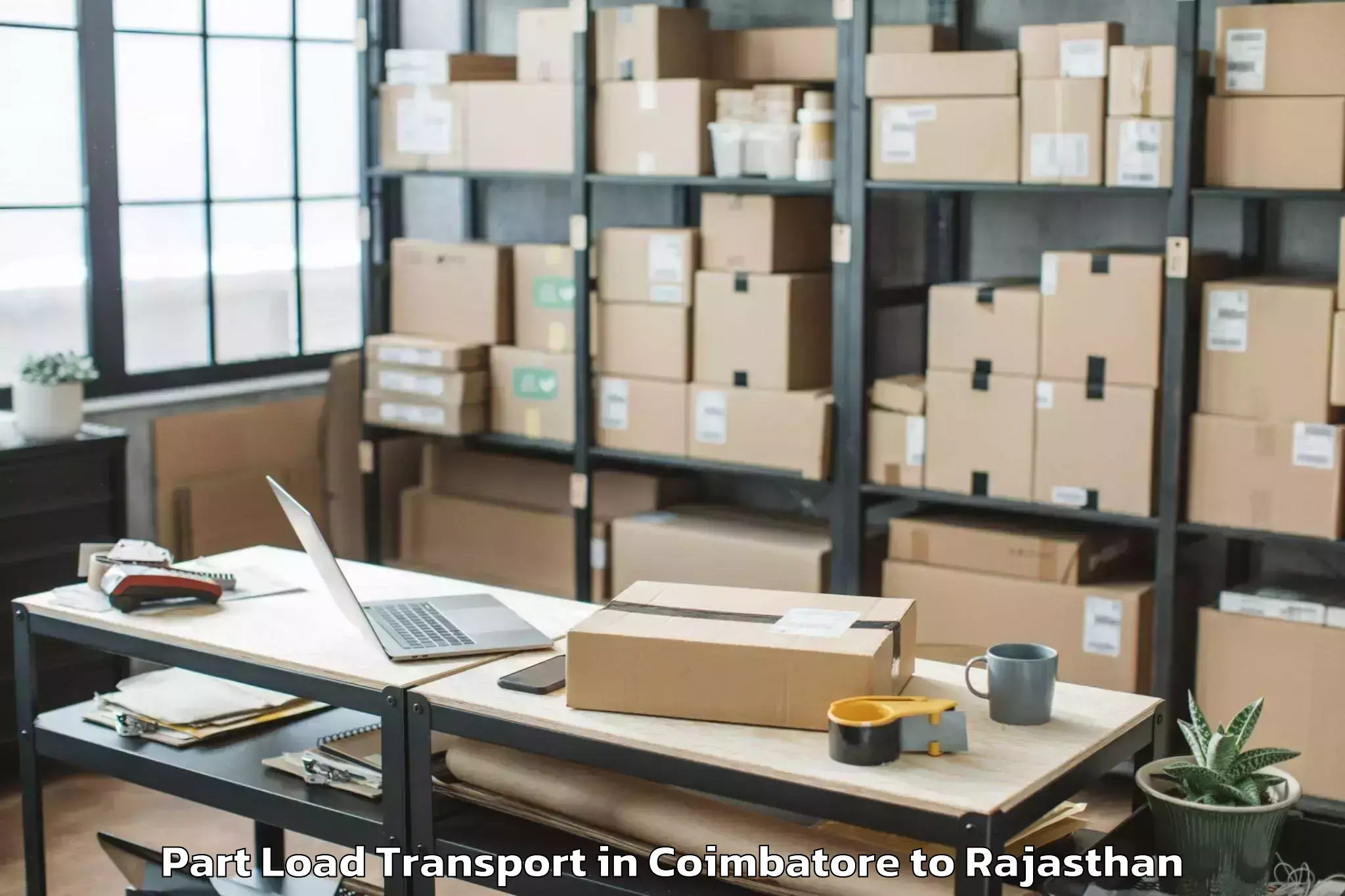 Discover Coimbatore to Jasrasar Part Load Transport